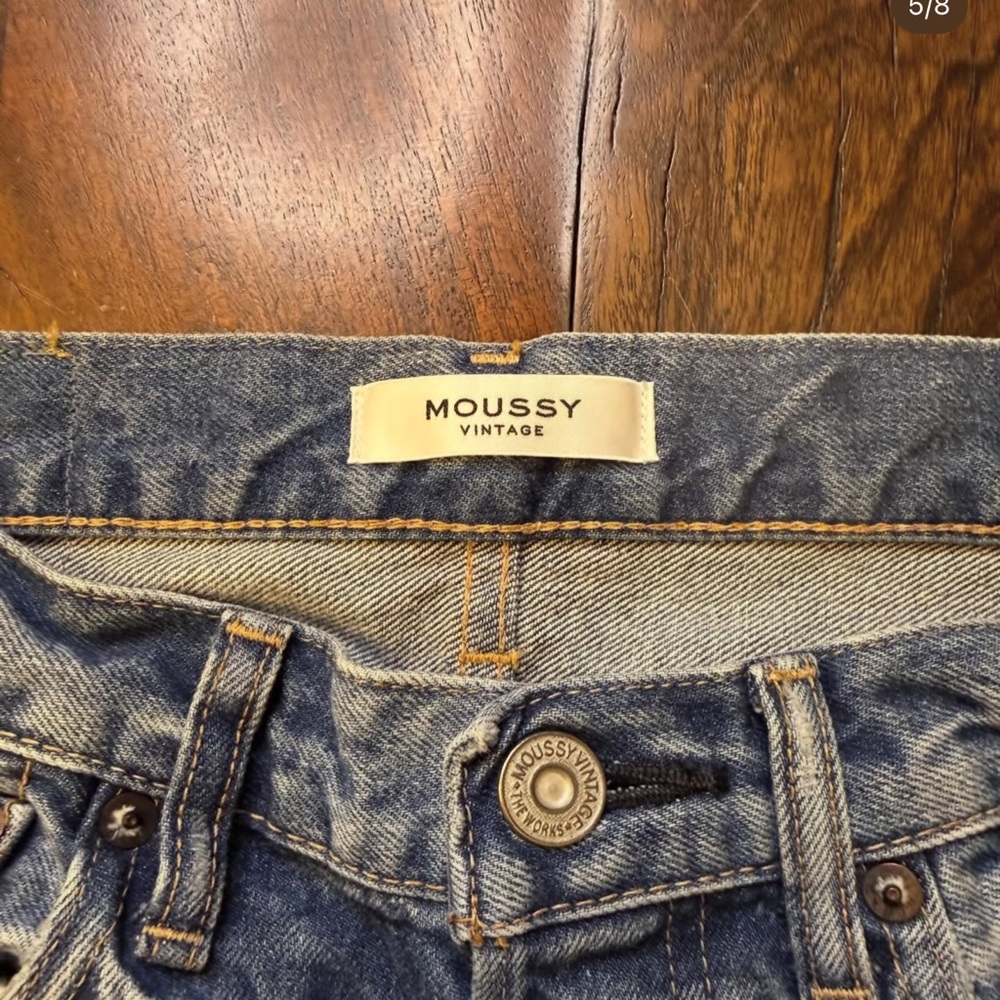 Moussy Vintage Keller Blue Straight Leg Jeans Size 26 MSRP $325 - Picture 5 of 8